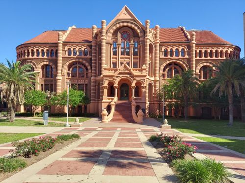 One of Galveston's most iconic structures 'old Red' on the campus of UTMB.